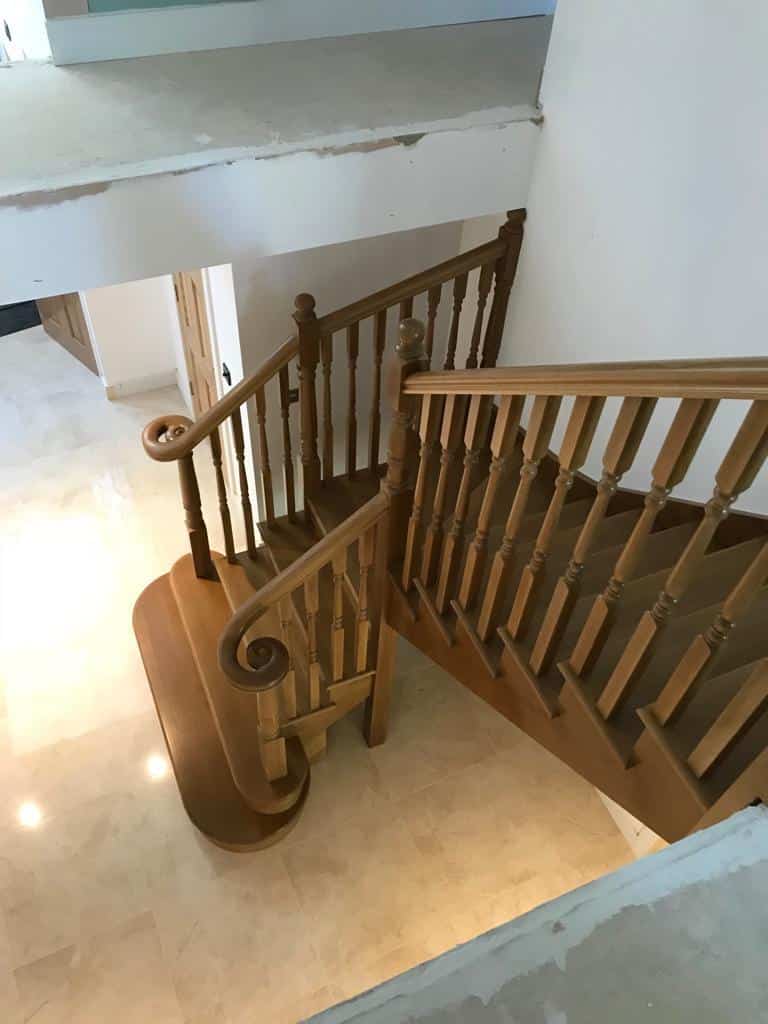 bespoke wooden Stairs at work