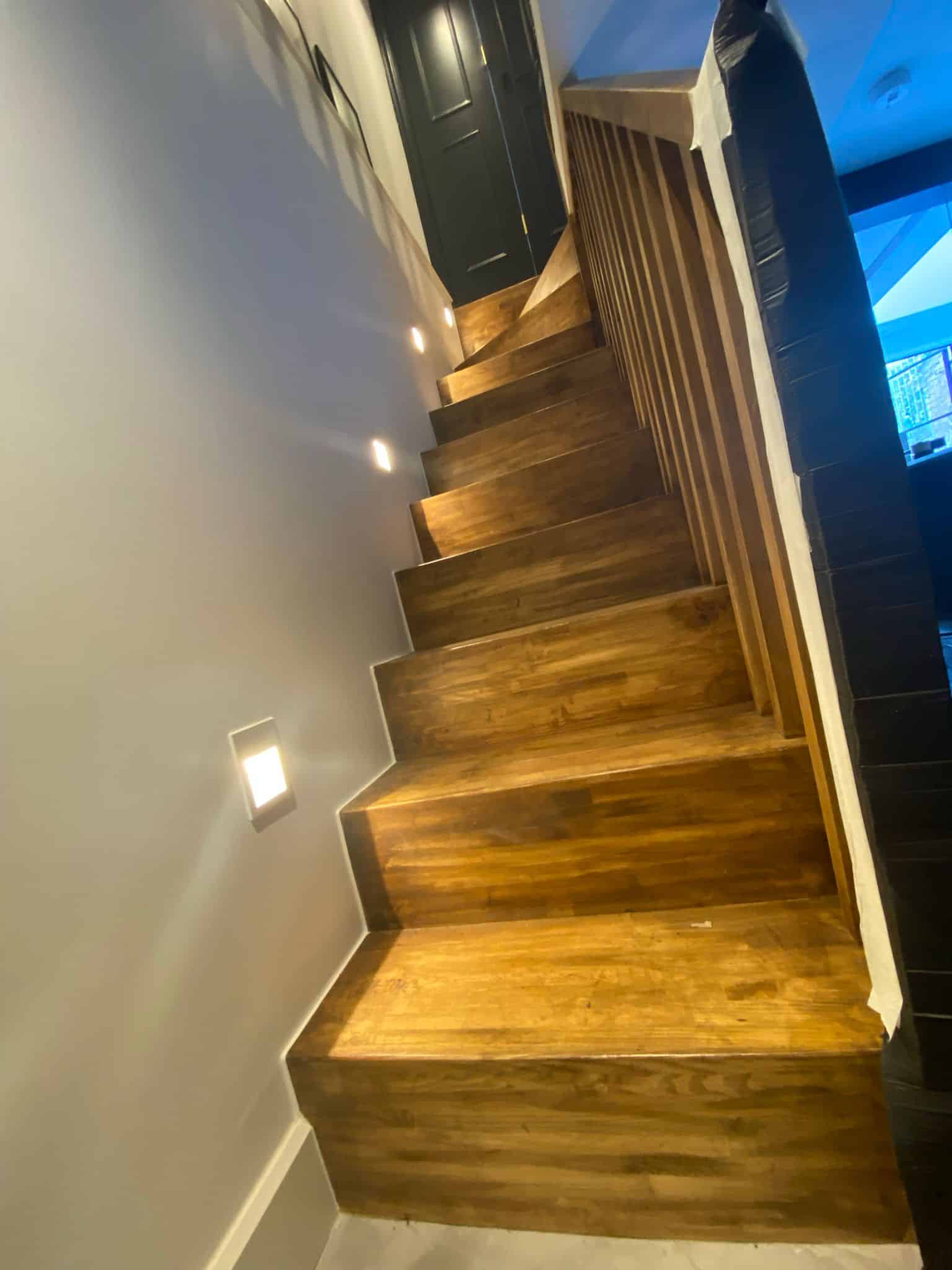 bespoke wooden stairs at wroks